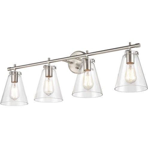 Aliza 4 Light 35 inch Brushed Nickel Vanity Light Wall Light